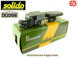 Le Dodge WC 51 4x4 avec une remorque bateau miniature par Solido au 1/50e