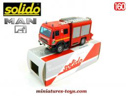 Le camion Man pompiers fourgon pompe tonne Gicar miniature de Solido au 1/60e