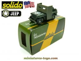 La Jeep Willys avec un blindage frontale en miniature de Solido au 1/38e