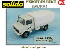 Le camion 4x4 Mercedes Unimog U400 blanc UN miniature par Solido au 1/50e