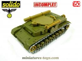 Le char Bergepanzer IV sable miniature de Solido au 1/50e incomplet