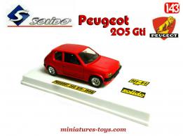 La Peugeot 205 GTI rouge en miniature par Solido au 1/43e