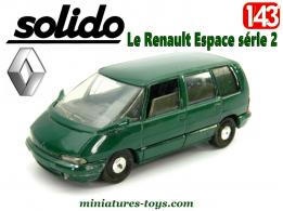 Le Renault Espace série 2 vert en miniature de Solido au 1/43e état moyen
