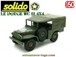 Le Dodge WC 51 4x4 bâchè en miniature militaire Solido au 1/50e 