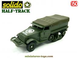 Le semi chenillé Half-track US M3 bâché en miniature par Solido au 1/50e