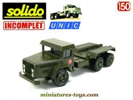 Le camion militaire Unic ZU 120 plateau miniature de Solido incomplet au 1/50e