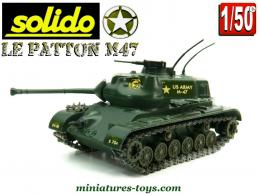Le char Patton M47 US Army en miniature militaire Solido au 1/50e