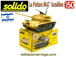 Le char Patton M47 sable armée israélienne de Solido en boite jaune au 1/50e