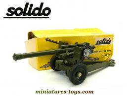 Le canon de 105 mm sur roues en miniature Solido série 200 avec boite jaune