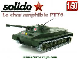 Le char amphibie russe PT76 vert n°71 en miniature Solido au 1/50e 