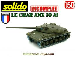 Le char AMX 30 A1 miniature de Solido au 1/50e incomplet