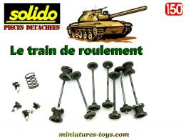 Le train de roulement vert du char AMX30 miniature de Solido au 1/50e