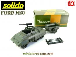 Le combat car Ford M20 FFL avec remorque en miniature de Solido au 1/50e