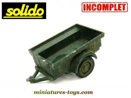 la remorques Bantam militaire en miniature Solido au 1/50e incomplète