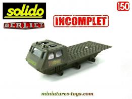 Le véhicule amphibie Berliet Aurochs Alvis miniature Solido incomplet au 1/50e