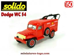 Le Dodge WC 54 dépanneuse pompiers en miniature Solido au 1/50e