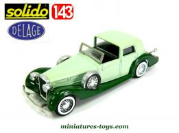 Le coupé de ville Delage D8-120 de 1937 en miniature par Solido au 1/43e