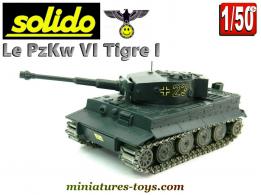 Le char allemand PzKw VI Tigre I gris en miniature de Solido au 1/50e