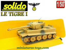 Le char allemand PzKw VI Tigre I brun camo de vert en miniature Solido au 1/50e