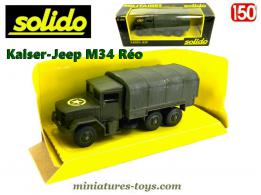 Le camion Kaiser Jeep 6x6 cargo bâché vert en miniature de Solido au 1/50e
