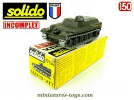 L'AMX 13 VTT a tourelle Franche-Comté miniature de Solido au 1/50e incomplet