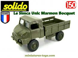 Le camion militaire Simca Unic Marmon non bâché miniature de Solido au 1/50e