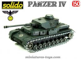 Le char allemand Panzer IV gris canon long en miniature de Solido au 1/50e