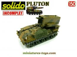Le lance missile français Pluton AMX 30 miniature de Solido au 1/50e incomplet