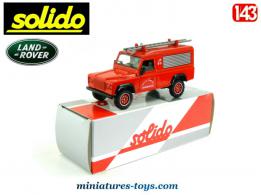 La Land Rover Defender pompiers Chamrousse en miniature Solido au 1/43e