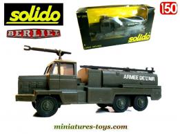 Le Berliet GBC lance mousse pompiers militaires en miniature de Solido au 1/50e