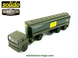 Le Renault Saviem H875 semi remorque citerne militaire miniature Solido au 1/55