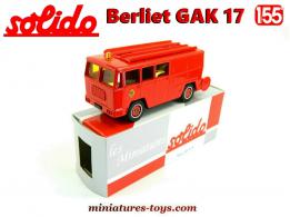 Le fourgon mixte Berliet GAK 17 pompiers de Paris en miniature Solido au 1/50e