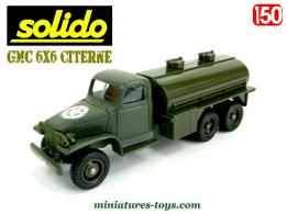 Le GMC CCKW 353 6x6 cabine tôlée citerne en miniature de Solido au 1/50e