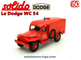 Le Dodge WC 54 pompiers en miniature par Solido au 1/50e
