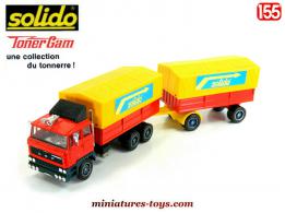 Le camion Daf et sa remorque bâchée rouge en miniature par Solido au 1/55e