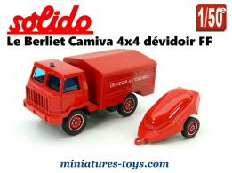 Le Berliet Camiva 4x4 dévidoir FF pompiers en miniature Solido au 1/50e