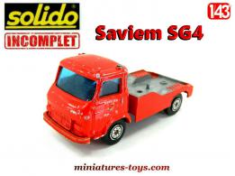 Le Saviem SG4 dépanneuse pompiers miniature de Solido au 1/50e incomplet