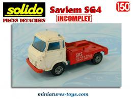 Le Saviem SG4 dépanneuse miniature de Solido au 1/50e incomplet