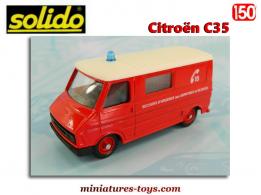 Le Citroën C35 pompiers secours aux asphyxiés miniature de Solido au 1/50e