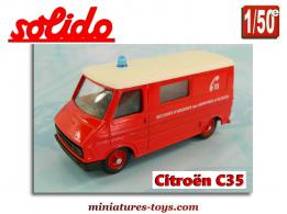 Le Citroën C35 pompiers secours aux asphyxiés miniature de Solido au 1/50e