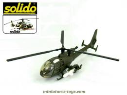 L'hélicoptère Gazelle SA 341 militaire en miniature de Solido au 1/50e