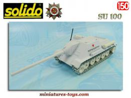 Le char russe SU 100 L/54 D10 S blanc en miniature de Solido au 1/50e