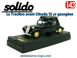 La Traction avant Citroën 15 cv gazogène en miniature de Solido au 1/43e