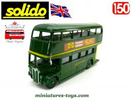 L'autobus anglais AEC vert a impérial Londonien en miniature Solido au 1/50e