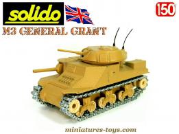 Le char américain M3 Général Grant sable en miniature par Solido au 1/50e