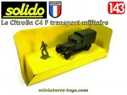 Le Citroën C4 F transport bâché militaire de 1940 en miniature Solido au 1/45e