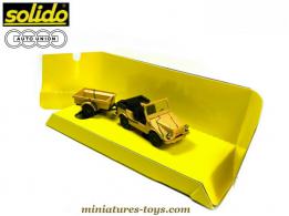 La Jeep DKW Munga sable avec remorque en miniature de Solido au 1/43e