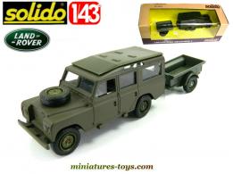 La Land Rover 109 militaire et sa remorque en miniature de Solido au 1/43e