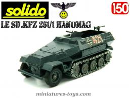 Le SdKfz 251 Hanomag gris en miniature par Solido au 1/50e