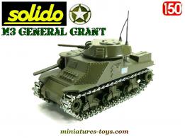 Le char américain M3 Général Grant vert en miniature par Solido au 1/50e